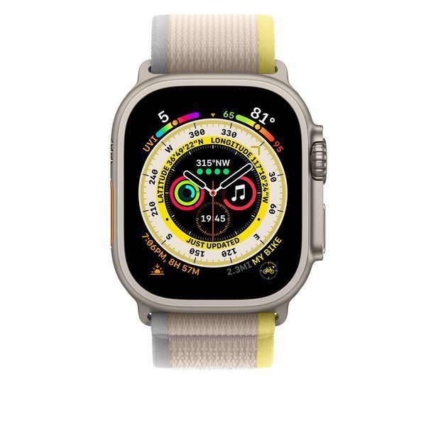Ремінець Apple Watch 49mm Trail Loop S/M - Yellow/Beige (MQEG3) 267360 фото