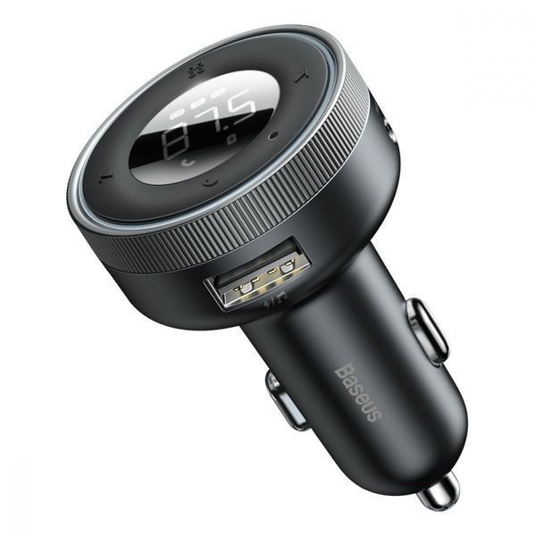 FM-трансмітер Baseus Enjoy Car Wireless MP3 Charger (Wireless 5.0+5V/3.4A) (CCLH-01) Black 254739 фото