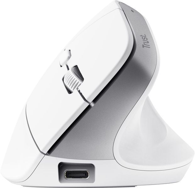 Миша Trust Bayo+ Multidevice Ergonomic, BT/WL/USB-A, біла 392732 фото