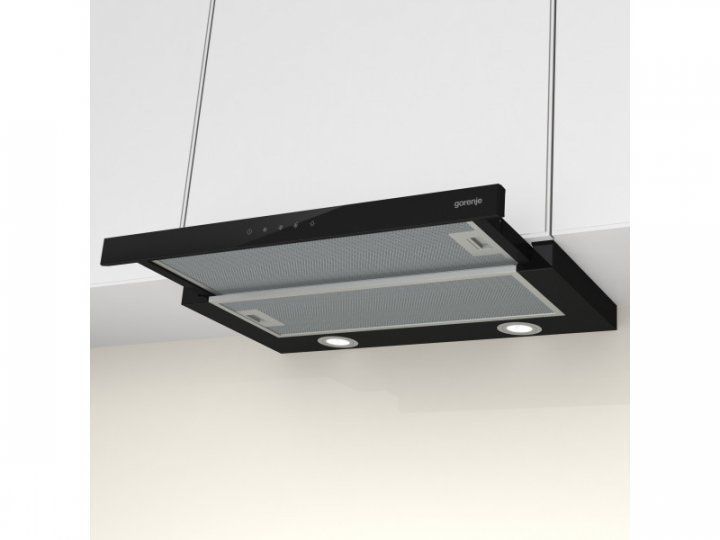 Витяжка Gorenje телескопічна, 60см, 350м.куб/год, чорний (TH64E3BG) 375252 фото