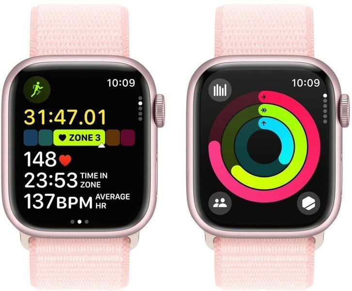 Смарт-годинник Apple Watch Series 9 GPS 41mm Pink Aluminum Case With Light Pink Sport Loop MR953 277651 фото
