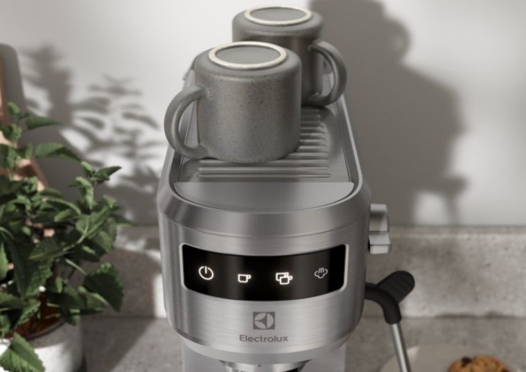 Кавоварка Electrolux ріжкова, 1л, мелена, ручний капуч, LED-дисплей, підігрів чашок, метал (E6EC1-6ST) 369316 фото