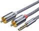 Кабель ESSAGER Monster RCA Audio Cable Jack 3.5 to 2 RCA Cable 3.5mm Jack to 2RCA Male Splitter Aux Cable 2M (EYPZJ-MYA0H) 315532 фото 3