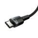 Кабель Baseus Cafule Type-C To Type-C (100W, 5A, 2m) CATKLF-ALG1 Black-Grey 265959 фото 2