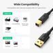 Кабель UGREEN US135 USB 2.0 AM To BM Print Cable 5m (10352) Black 317290 фото 5