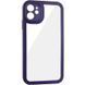 TPU чехол Transparent + Colour 1,5mm для Apple iPhone 12 (6.1") Purple 289347 фото 8