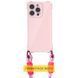 Чохол TPU CrossBody with straps для Apple iPhone 16e (6.1") Pink 359090 фото 2