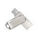Накопичувач SanDisk 256GB USB 3.1 Type-A + Type-C Dual Drive Luxe Срібний (SDDDC4-256G-G46) 375221 фото 2