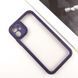TPU чехол Transparent + Colour 1,5mm для Apple iPhone 12 (6.1") Purple 289347 фото 4