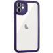 TPU чехол Transparent + Colour 1,5mm для Apple iPhone 12 (6.1") Purple 289347 фото 2