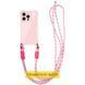 Чохол TPU CrossBody with straps для Apple iPhone 16e (6.1") Pink 359090 фото 1