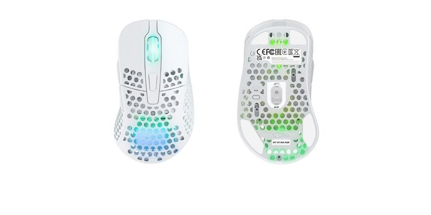Миша Xtrfy M4, WL/USB-A, RGB, білий (M4W-RGB-WHITE) 369430 фото