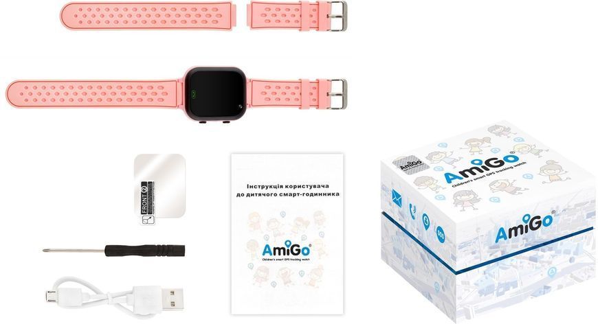 Смарт-годинник Для дітей AmiGo GO009 Pink (Рожевий) 272526 фото