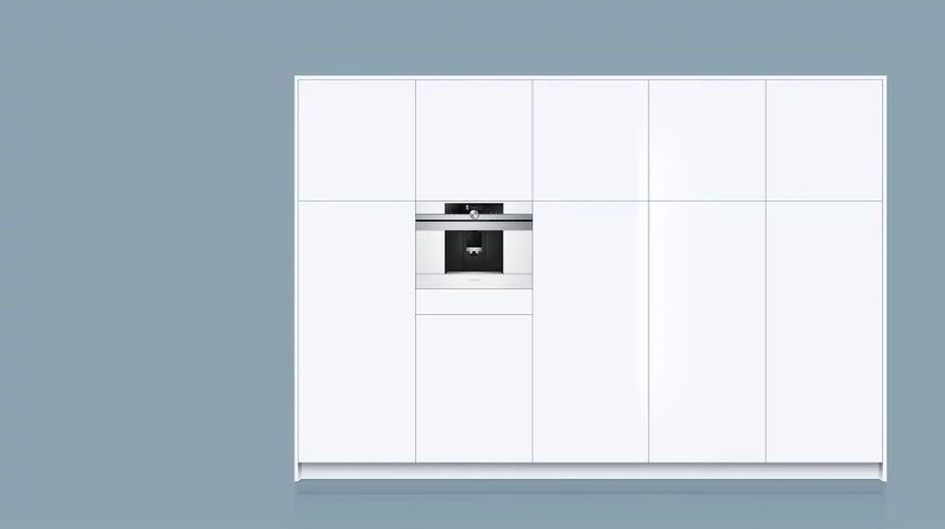Кавомашина Siemens вбудована, 2.4л, зерно+мелена, автомат.капуч, LED-дисплей, авторецептів -30, білий (CT718L1W0) 374550 фото