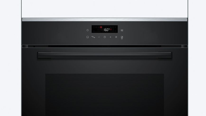 Духова шафа Bosch електрична, 71л, A+, дисплей, конвекція, піроліз, телескопічні направляючі, чорний (HBG272EB3) 370435 фото