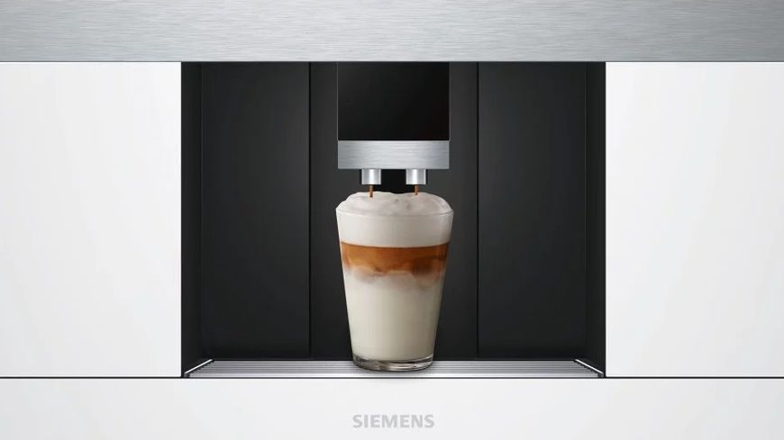 Кавомашина Siemens вбудована, 2.4л, зерно+мелена, автомат.капуч, LED-дисплей, авторецептів -30, білий (CT718L1W0) 374550 фото