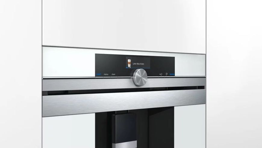Кавомашина Siemens вбудована, 2.4л, зерно+мелена, автомат.капуч, LED-дисплей, авторецептів -30, білий (CT718L1W0) 374550 фото
