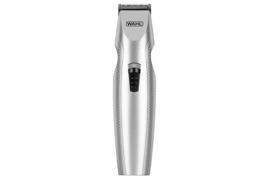 Тример WAHL Mustache & Beard, для бороди і вусів, ААx3, роторний мотор, насадок-4, тример для носа, підставка, сталь, сірий (05606-308) 361770 фото