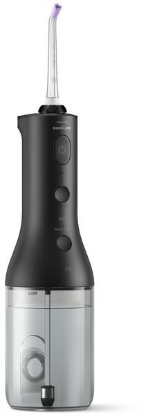 Іригатор Philips портативний Sonicare Cordless Power Flosser 3000, чаша 250 мл, чохол, 2 насадки , чорний (HX3826/33) 370929 фото