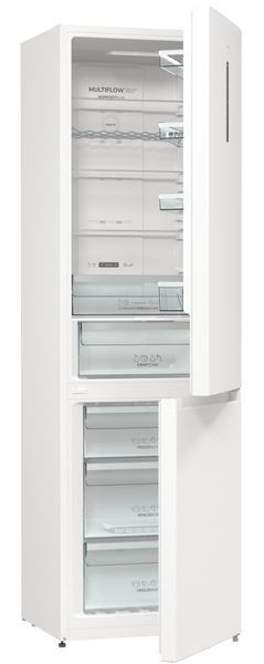 Холодильник з нижн. мороз. камерою Gorenje NRK6202AW4, 200х60х60см, 2 двері, 235( 96)л, А++, Total NF , Зона св-ті, Зовн. Диспл, 375361 фото