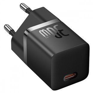Зарядний Пристрій Baseus GaN5 Mini Fast Charger Type-C 30W (With Cable Type-C to Type-C 100W 1m) (P10110902113-00) black 327926 фото