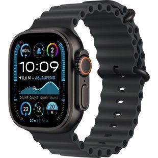 Ремінець Apple Watch Ocean Band Black - Black Titanium Finish 44/45/46/49mm (MYPD3) 323026 фото