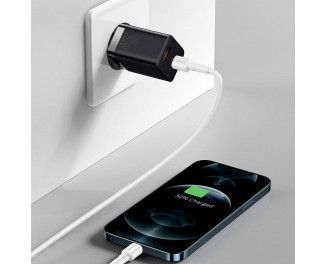 Зарядний Пристрій Baseus Super Si Pro Quick Charger Type-C+USB 30W CCSUPP-E01 Black 241477 фото