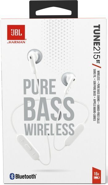 Навушники JBL T215BT (JBLT215BTWHT) White 276651 фото