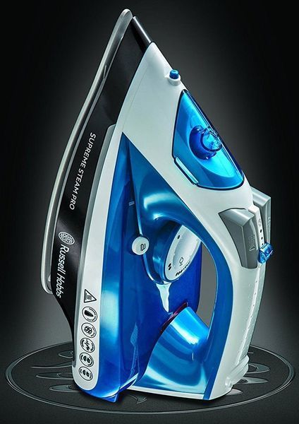 Праска Russell Hobbs Supreme Steam Pro, 2600Вт, 310мл, паровий удар -145гр, постійна пара - 40гр, керам. підошва, синій (23971-56) 373519 фото