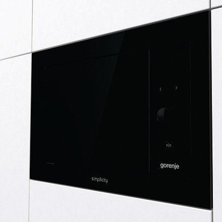 Мікрохвильова піч Gorenje вбудовувана Simplicity, 23л, міх. управл., 900Вт, гриль, дисплей, чорний (BM235G1SYB) 373750 фото