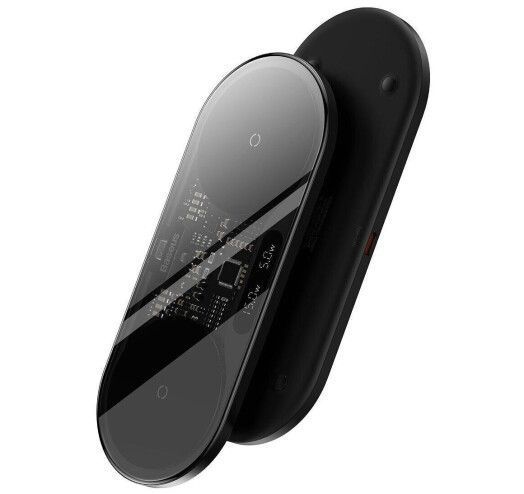 Бездротовий зарядний пристрій Baseus Digital LED Display 2in1 20W (WXSX010101) Black 271565 фото