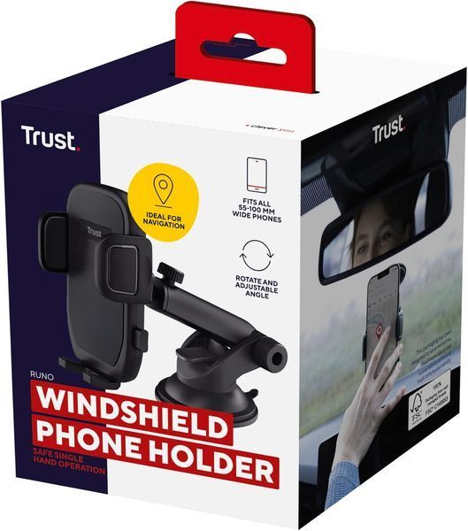 Автомобільний тримач смартфона Trust Runo 4-7", чорний 364120 фото