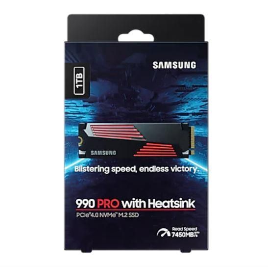 Твердотільний запам&rsquo;ятовувальний пристрій накопичувач (SSD) G4 M.2 NVME 1TB W/HS 990 PRO MZ-V9P1T0CW SAMSUNG 292453 фото