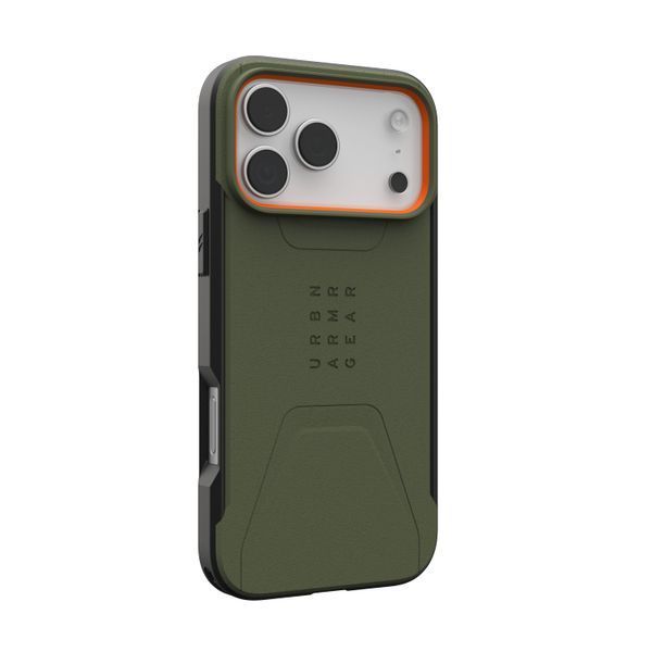 Чохол UAG для iPhone 17 Pro Max, Civilian MagSafe, Olive/Orange (114546119797) 402152 фото