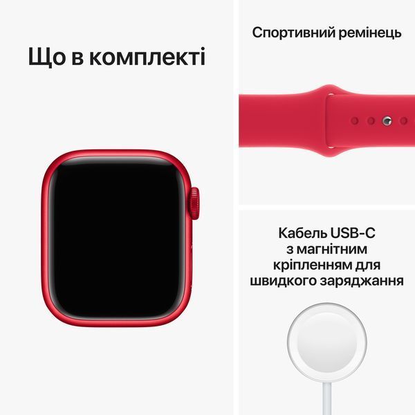 Смарт-годинник Apple Watch Series 8 GPS + LTE 45mm Product Red Aluminum Case With Product Red Sport Band M/L MNVU3 273810 фото