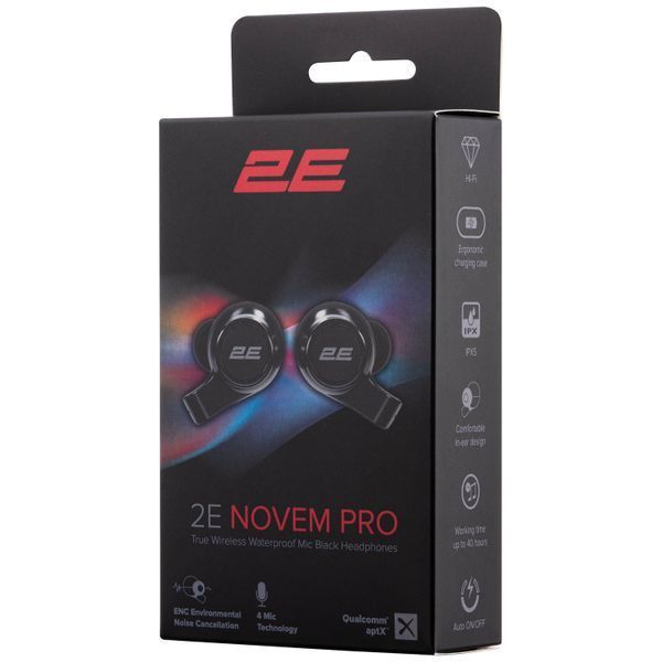 Навушники 2E Novem Pro True Wireless, 4 Mic, Waterproof, Black (2E-EBTWNPBK) 372800 фото