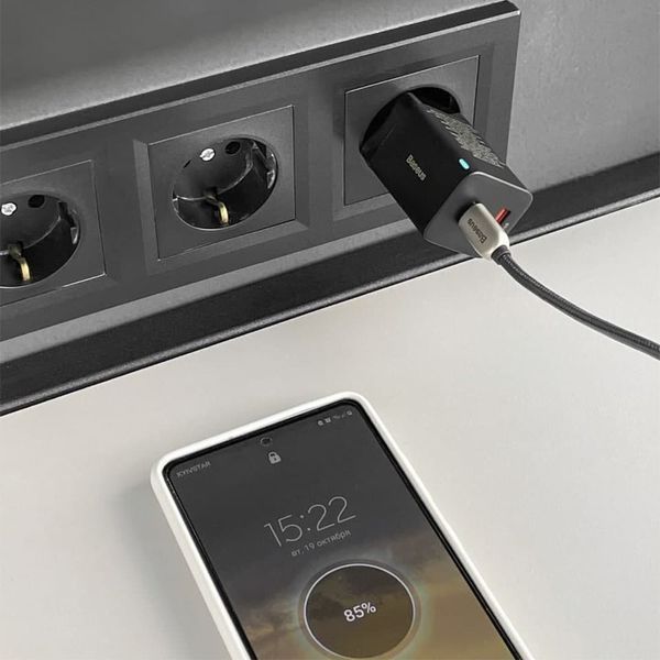 Зарядний Пристрій Baseus Super Si Pro Quick Charger Type-C+USB 30W CCSUPP-E01 Black 241477 фото