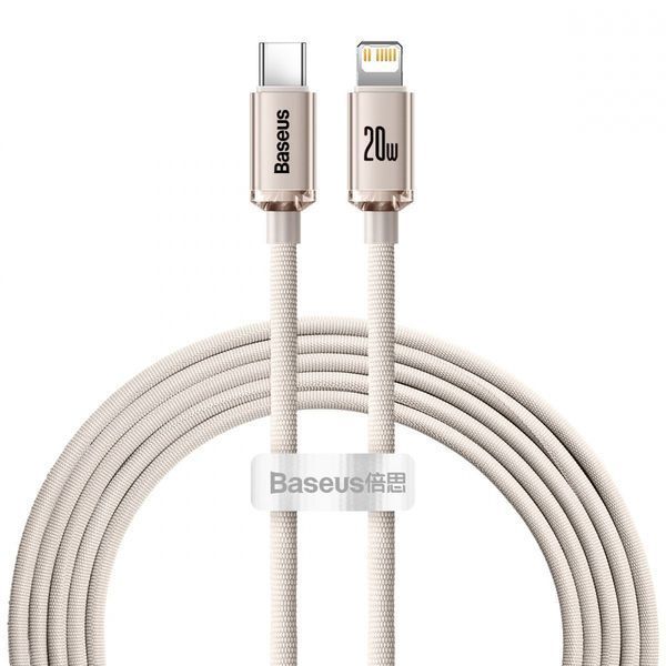 Кабель Baseus Crystal Shine Series Fast Charging Data USB кабель Type-C To IP 20W 2m (CAJY001404) Pink 260569 фото