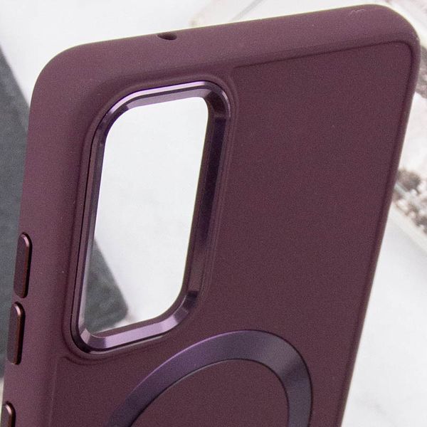 TPU чохол Bonbon Metal Style with MagSafe для Samsung Galaxy A25 5G Бордовий / Plum 316871 фото