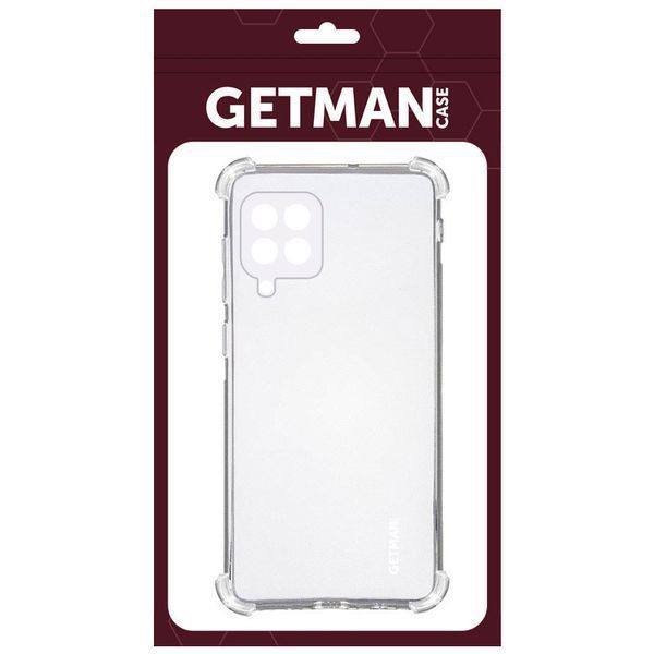 TPU чохол GETMAN Ease logo посилені кути для Samsung Galaxy A12 / M12 Безбарвний (прозорий) 211838 фото