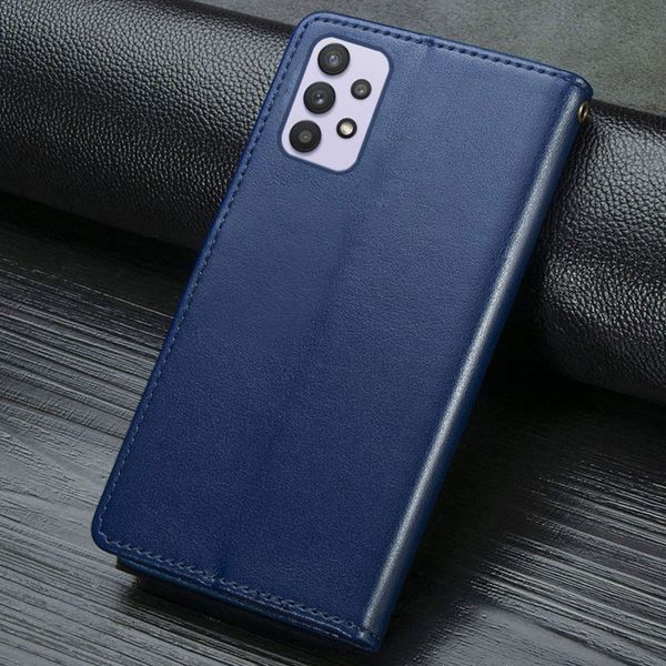 Шкіряний чохол книжка GETMAN Gallant (PU) для Samsung Galaxy A32 4G Синій 213290 фото