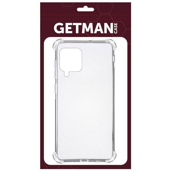 TPU чохол GETMAN Ease logo посилені кути для Samsung Galaxy A12 / M12 Безбарвний (прозорий) 211838 фото