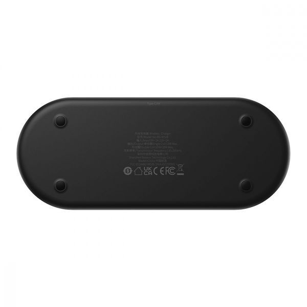 Бездротовий зарядний пристрій Baseus Digital LED Display 2in1 20W (WXSX010101) Black 271565 фото