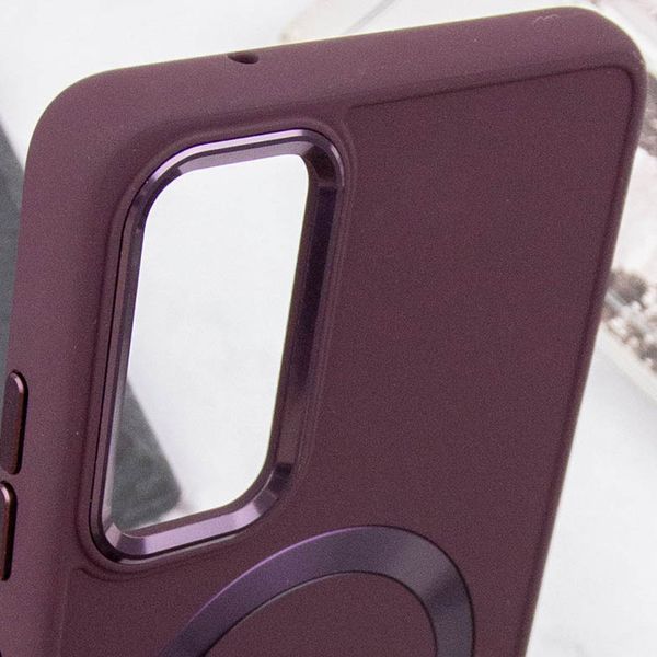 TPU чохол Bonbon Metal Style with MagSafe для Samsung Galaxy A25 5G Бордовий / Plum 316871 фото