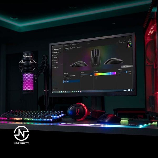 Миша HyperX Pulsefire Haste 2, RGB, USB-A/WL/BT, чорний (6N0B0AA) 363698 фото