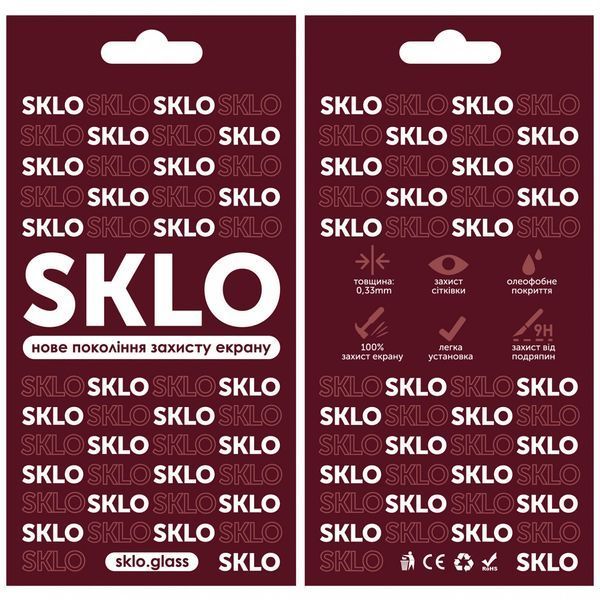 Захисне скло SKLO 3D для TECNO POP 5 Чорний 339599 фото