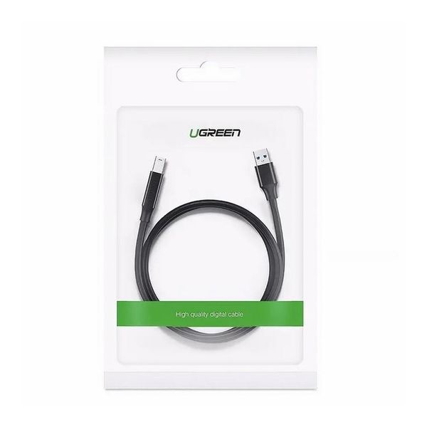 Кабель UGREEN US210 USB 3.0 AM to BM Print Cable 1m (30753) Black 314324 фото