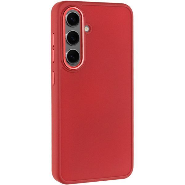 TPU чохол Bonbon Metal Style для Samsung Galaxy S24 Червоний / Red 284973 фото