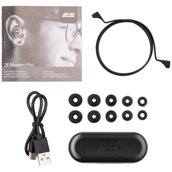 Навушники 2E Novem Pro True Wireless, 4 Mic, Waterproof, Black (2E-EBTWNPBK) 372800 фото