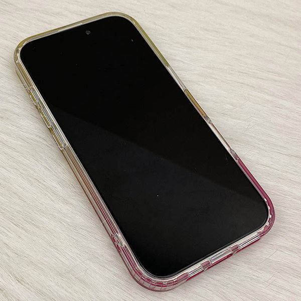 Чохол TPU Shiny Mountain (MagFit) для Apple iPhone 16e (6.1") Yellow / Pink 357063 фото